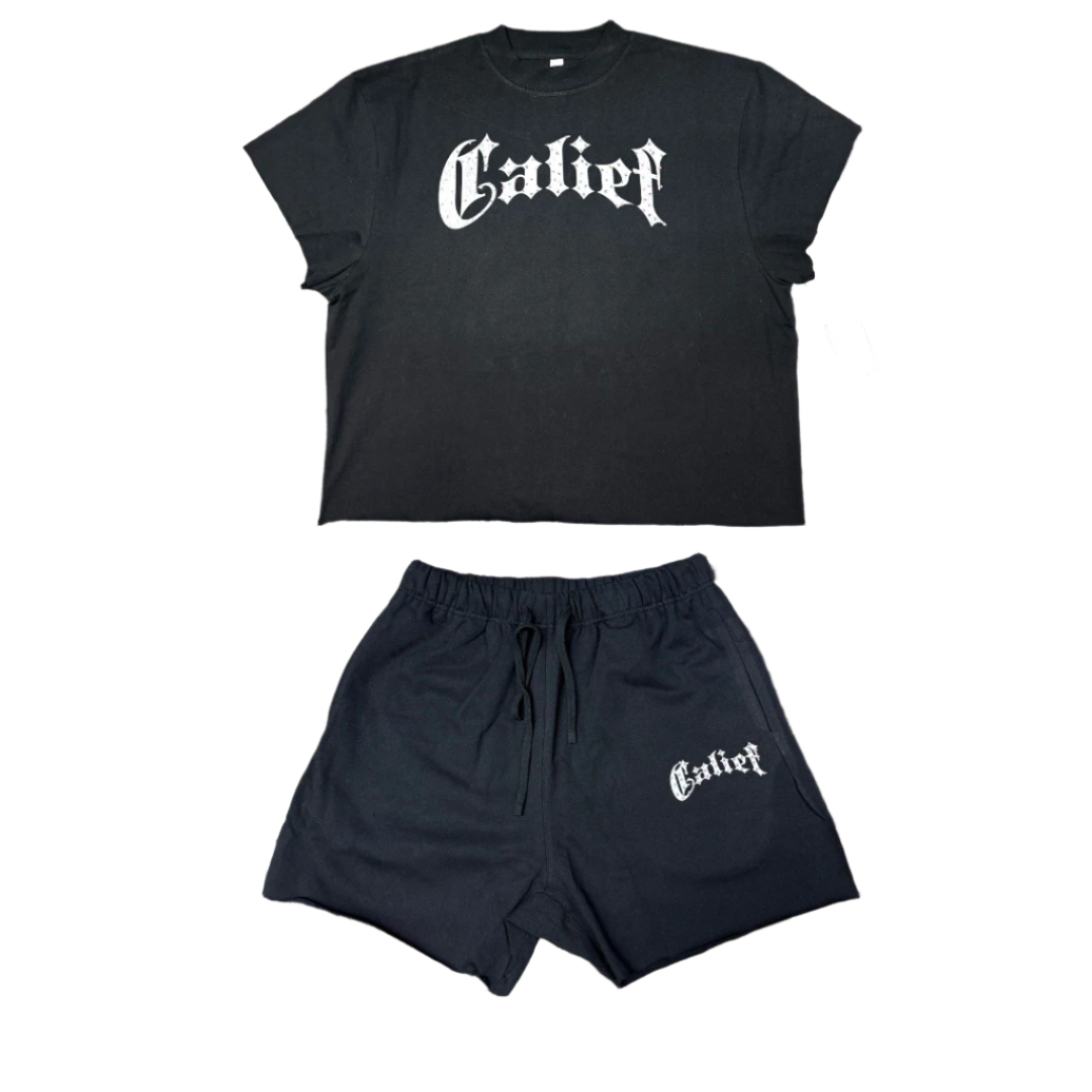 CALIEF BLACK CROPPED SET
