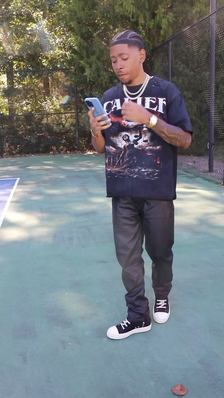 CALIEF WAX STACKED JEANS