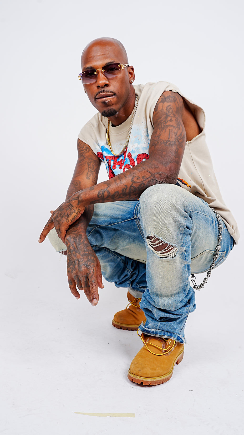 CALIEF BLUE DENIM JEANS