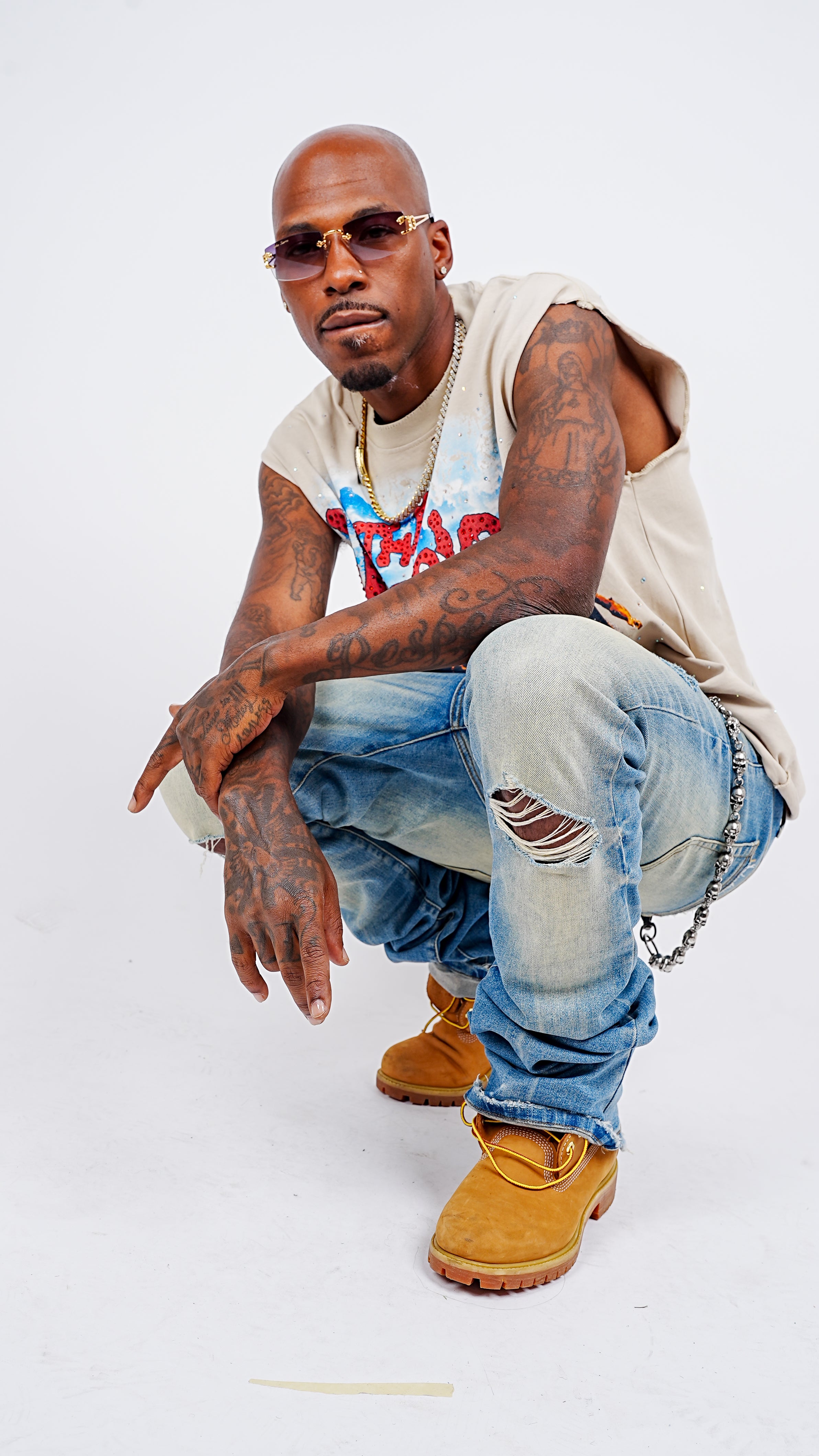 CALIEF BLUE DENIM JEANS
