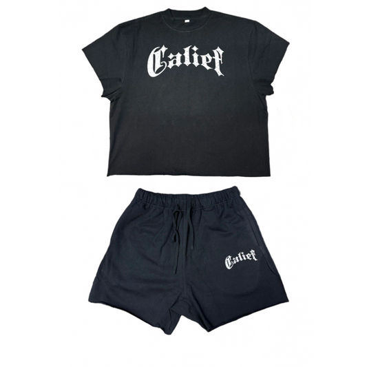 CALIEF BLACK CROPPED SET
