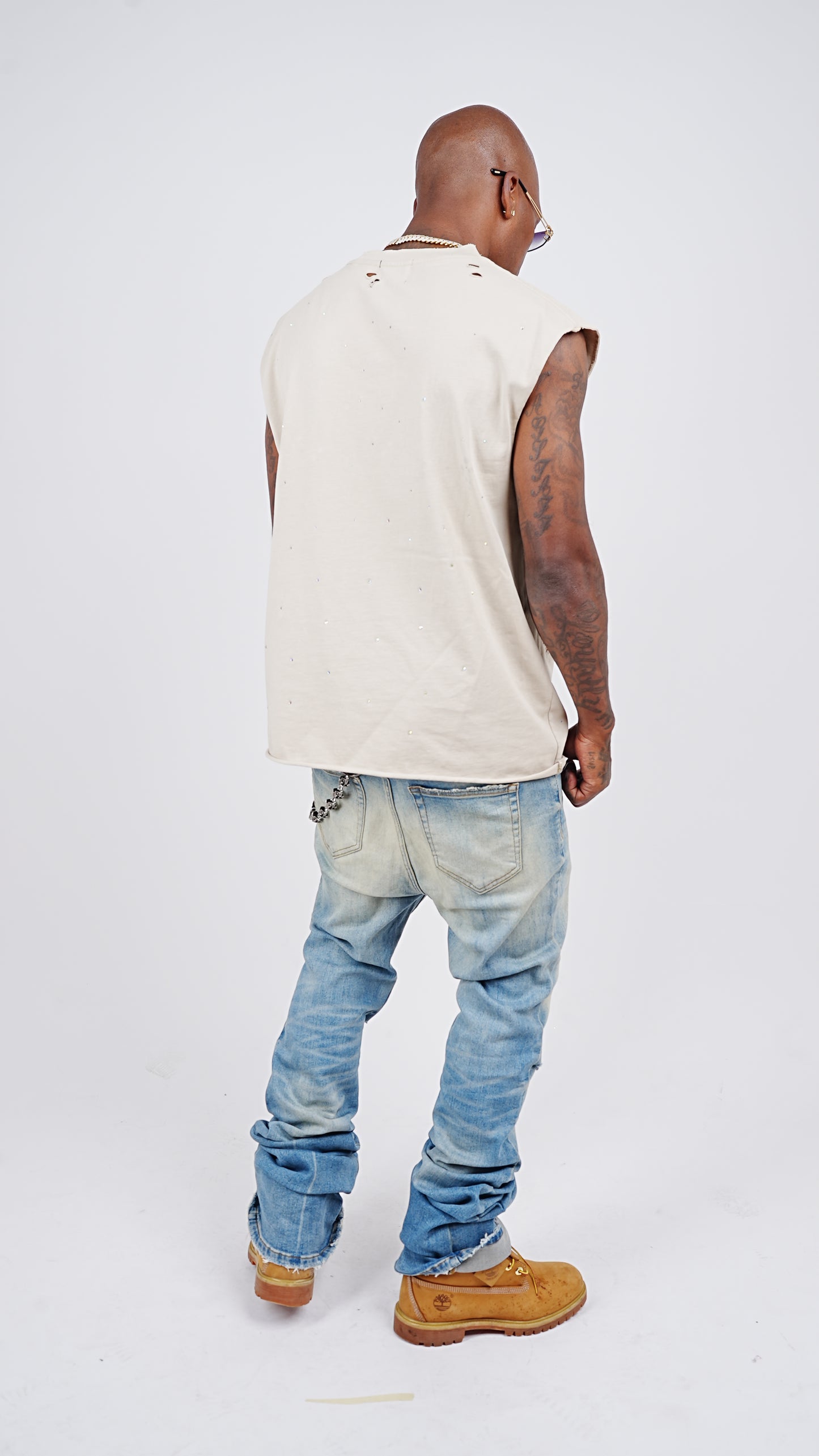 Calief Blue Vintage Wash Denim Jeans