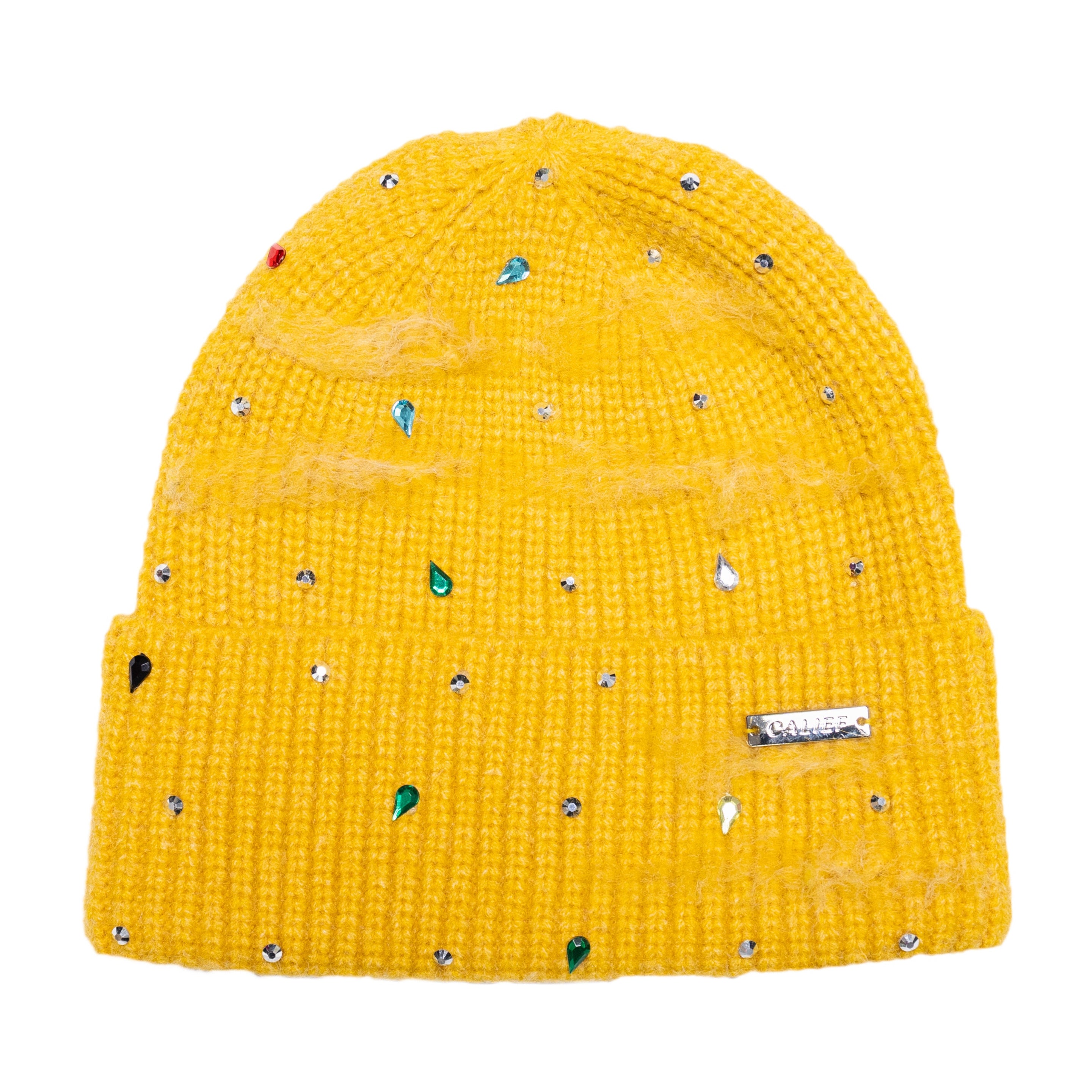 YELLOW CRYSTAL BEANIE