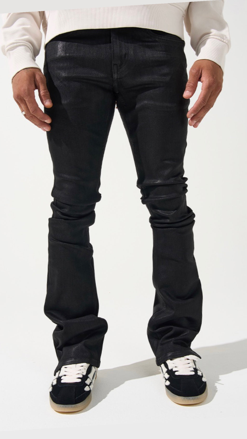 CALIEF WAX STACKED JEANS