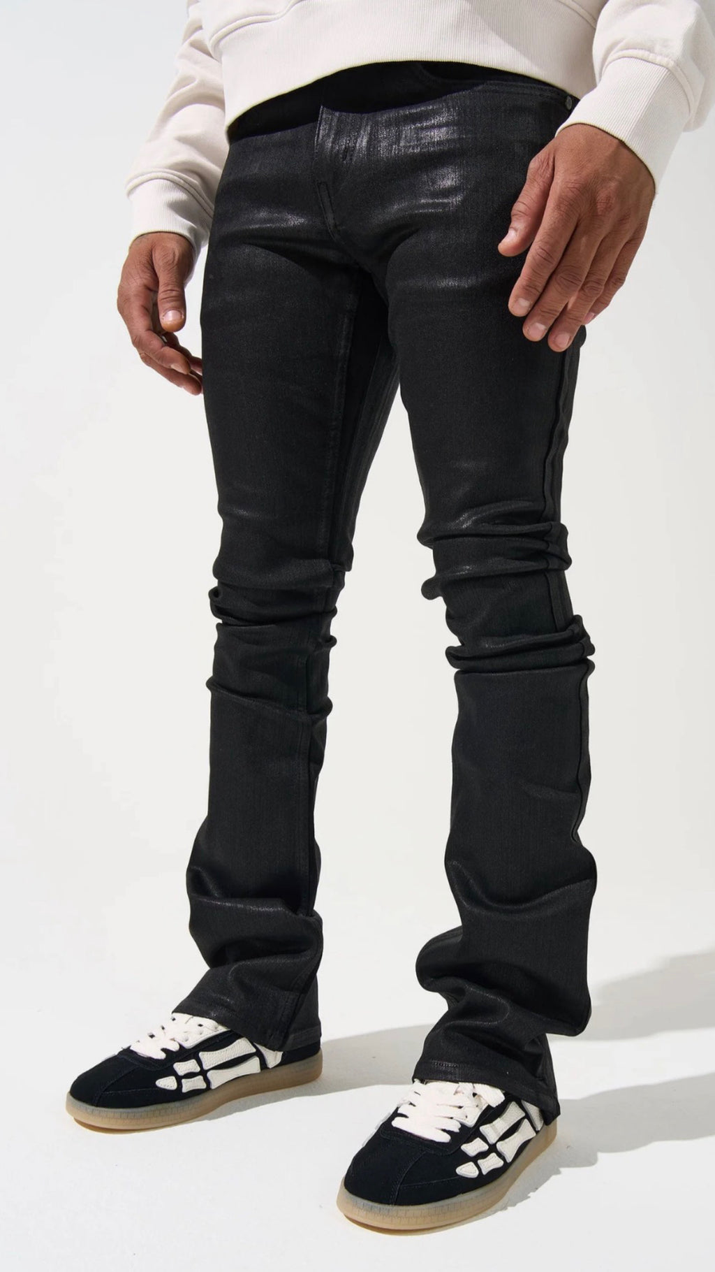 CALIEF WAX STACKED JEANS