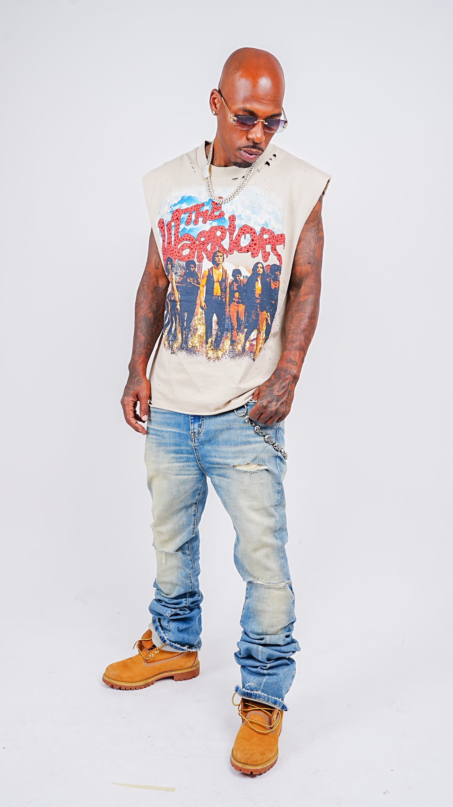Calief Blue Vintage Wash Denim Jeans