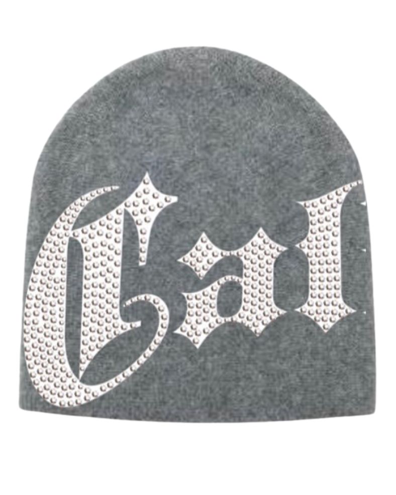 CALIEF RHINESTONE BEANIE - SMOKE