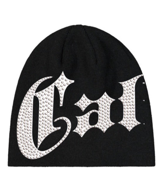 CALIEF RHINESTONE BEANIE - BLACK